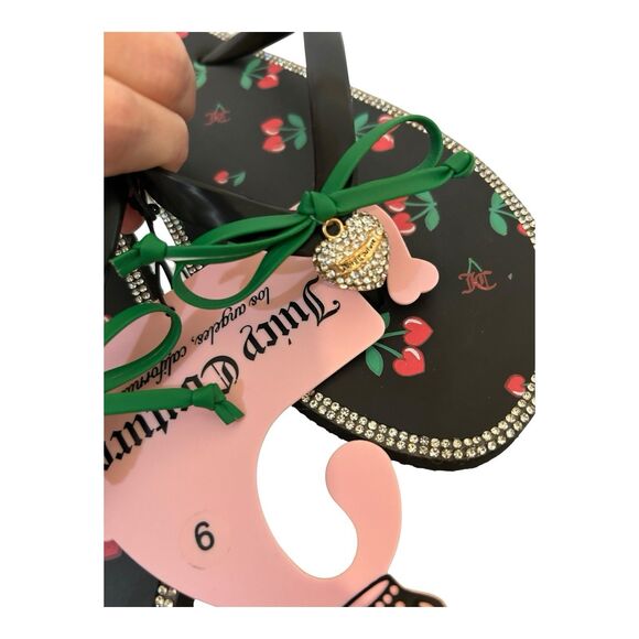 Juicy Couture Slurpy Flip Flops Cherry Sz 9 NWT - Picture 5 of 7